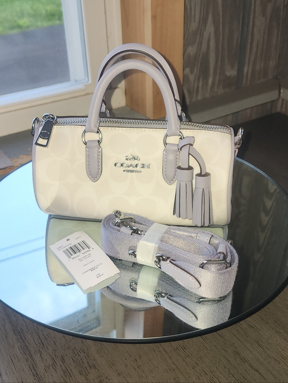 NWT Coach Barrel Lacey Signature Crossbody
